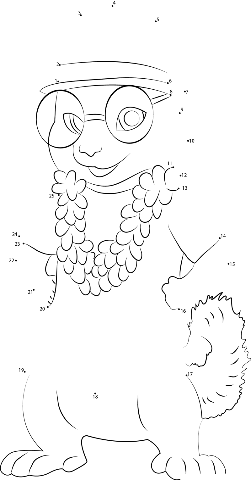 Simon Chipwrecked printable dot to dot worksheet