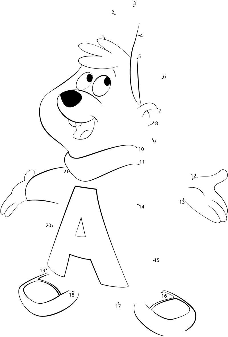 The-Chipmunks-Dot-To-Dot printable dot to dot worksheet