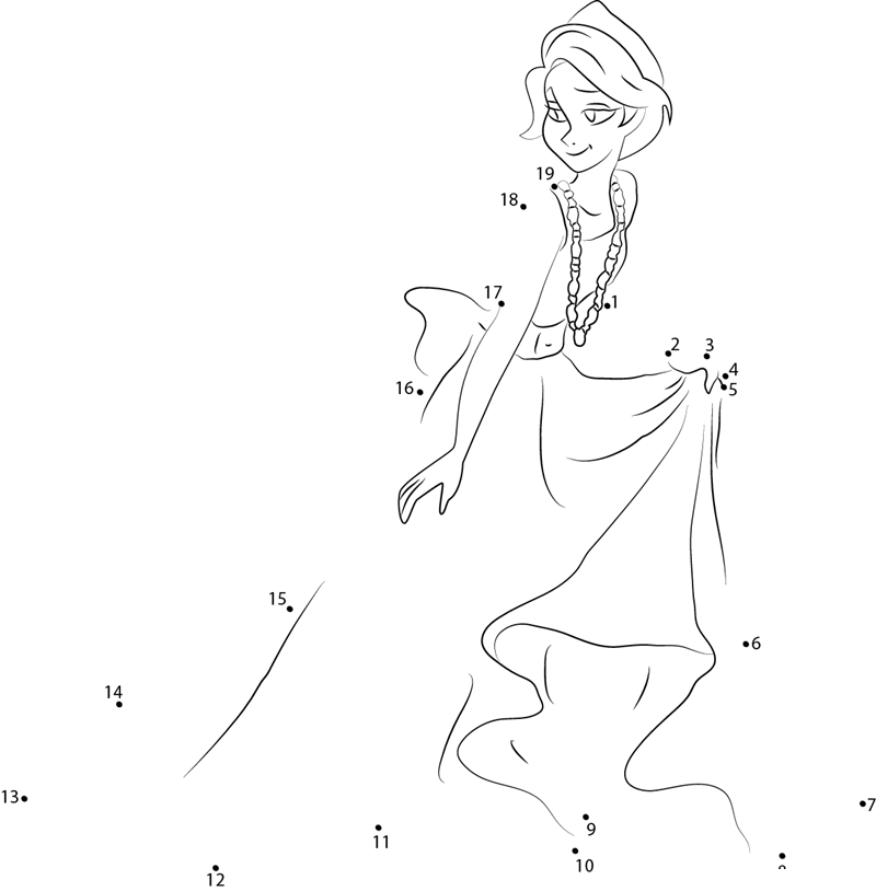 Anastasia By Snarkies printable dot to dot worksheet