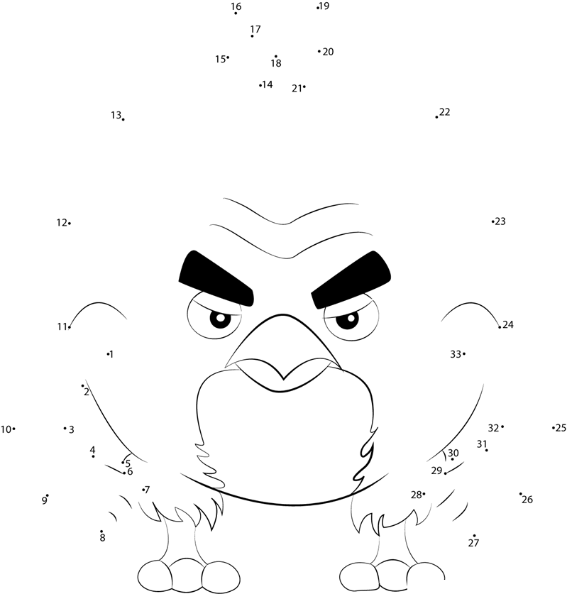 Angry-Bird-3-Dot-To-Dot printable dot to dot worksheet