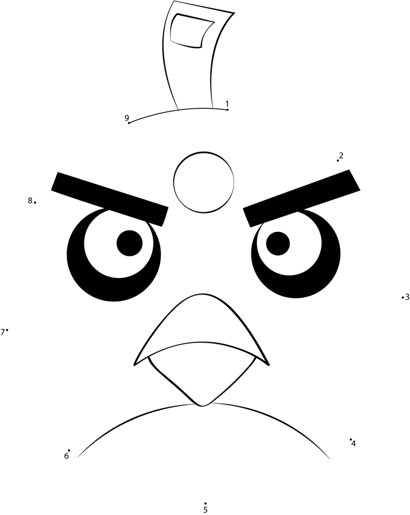 Black-Angry-Birds-Dot-To-Dot printable dot to dot worksheet