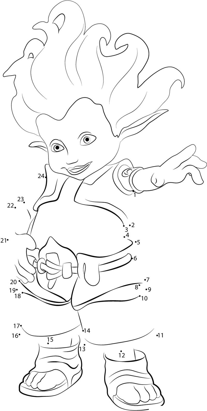 Arthur-And-The-Invisibles-Dot-To-Dot printable dot to dot worksheet