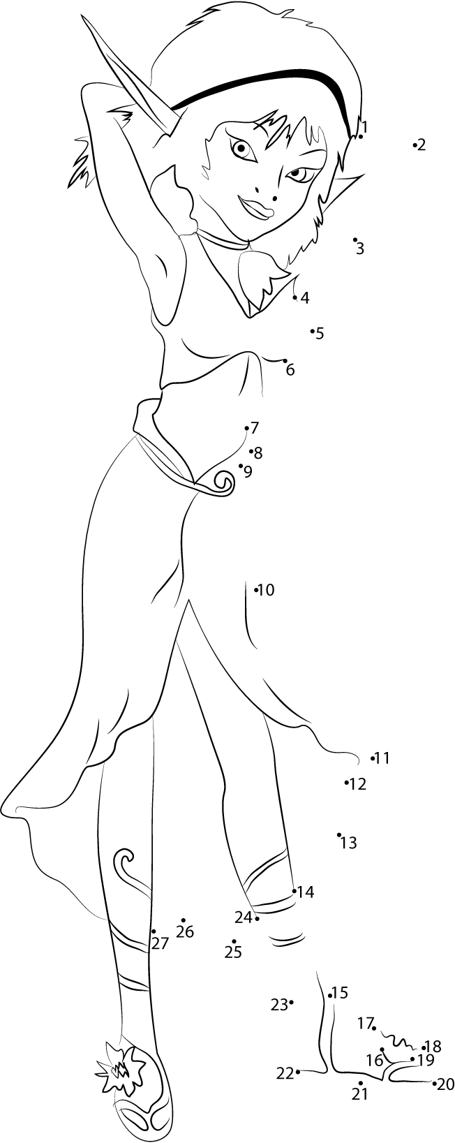 Princess-Selenia-2-Dot-To-Dot printable dot to dot worksheet