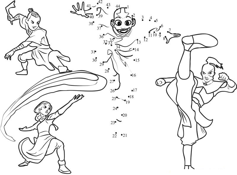 Avatar Enemies printable dot to dot worksheet