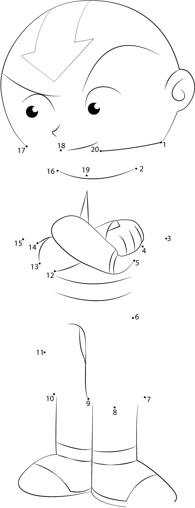 Cool-Aang-Dot-To-Dot printable dot to dot worksheet