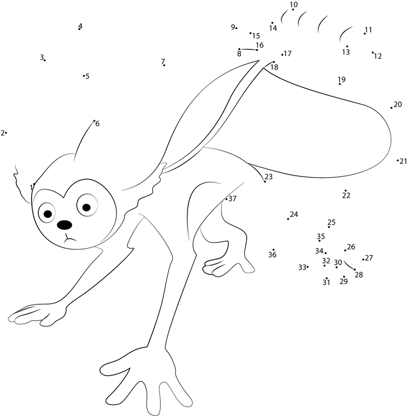 Momo-From-Avatar-Dot-To-Dot printable dot to dot worksheet