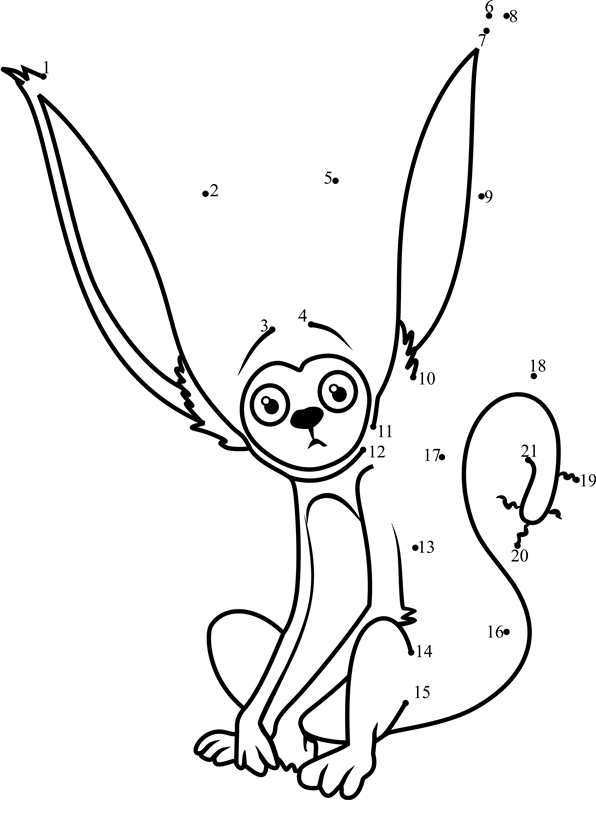 Momo-From-Avatar-The-Last-Airbender-Dot-To-Dot printable dot to dot worksheet