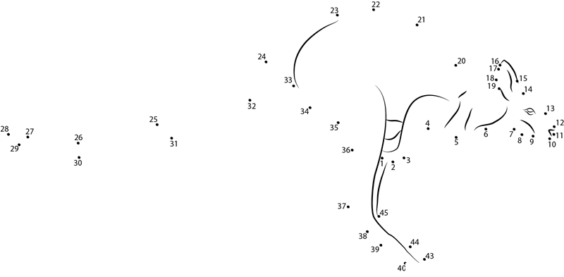 Kangaroo Running printable dot to dot worksheet