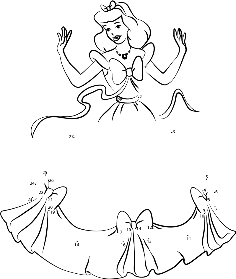 Dancing-Barbie-Dot-To-Dot printable dot to dot worksheet