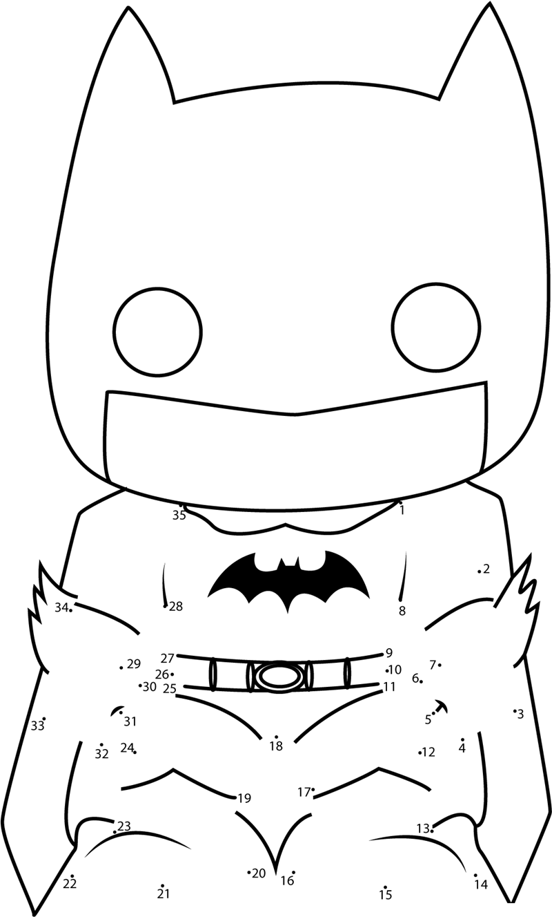 Angry-Chibi-Batman-Dot-To-Dot printable dot to dot worksheet