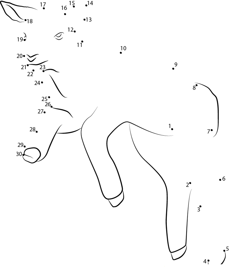 Spring Lamb printable dot to dot worksheet