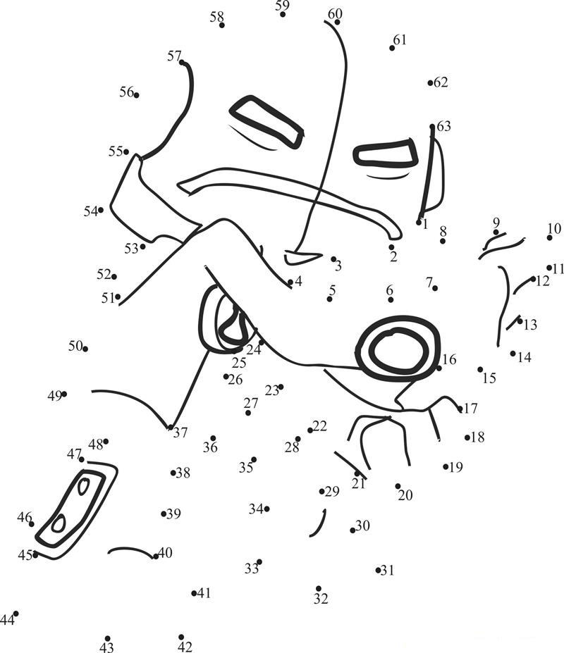 Action Man Ben 10 printable dot to dot worksheet