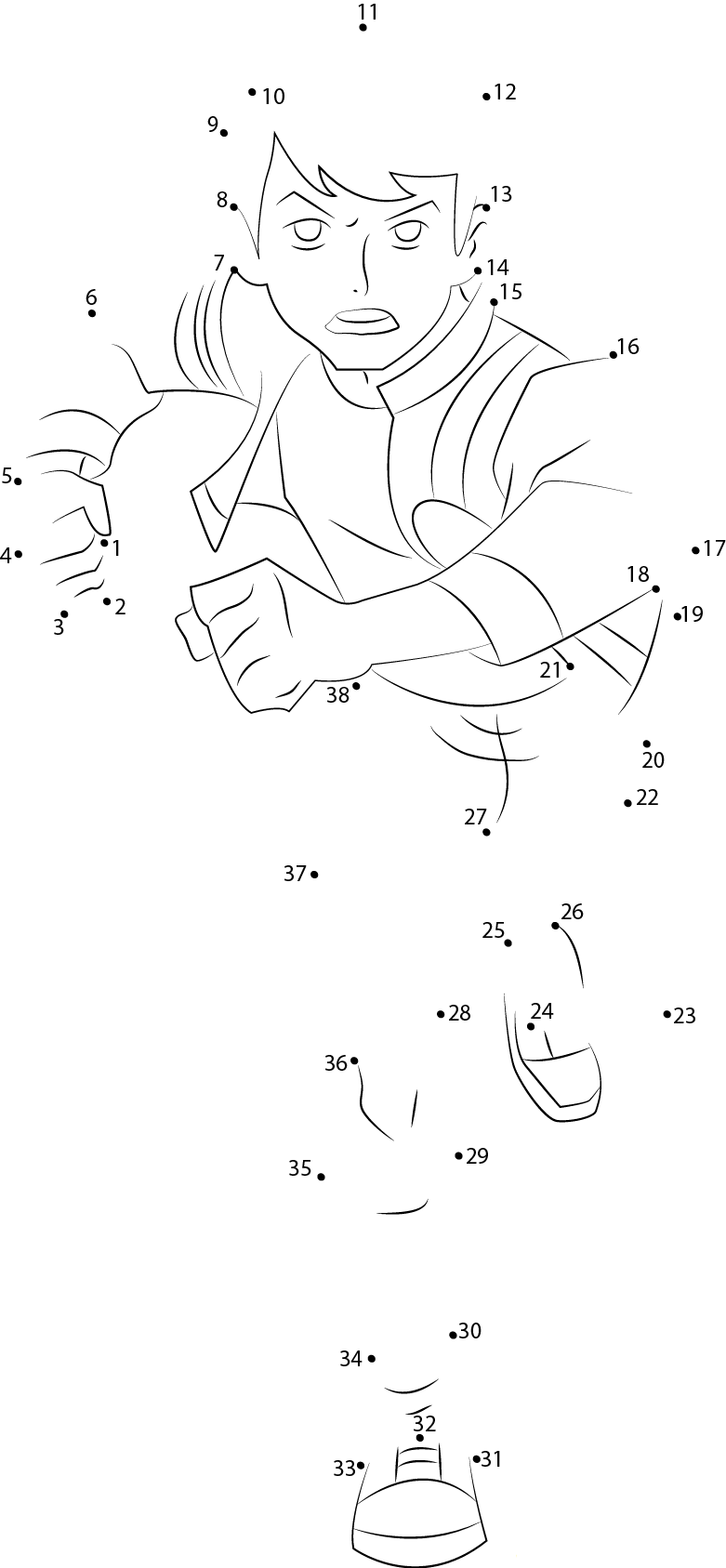 Ben Running printable dot to dot worksheet