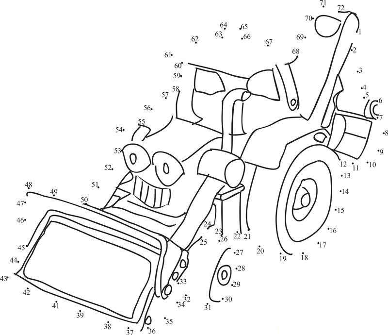 Bob The Builder printable dot to dot worksheet