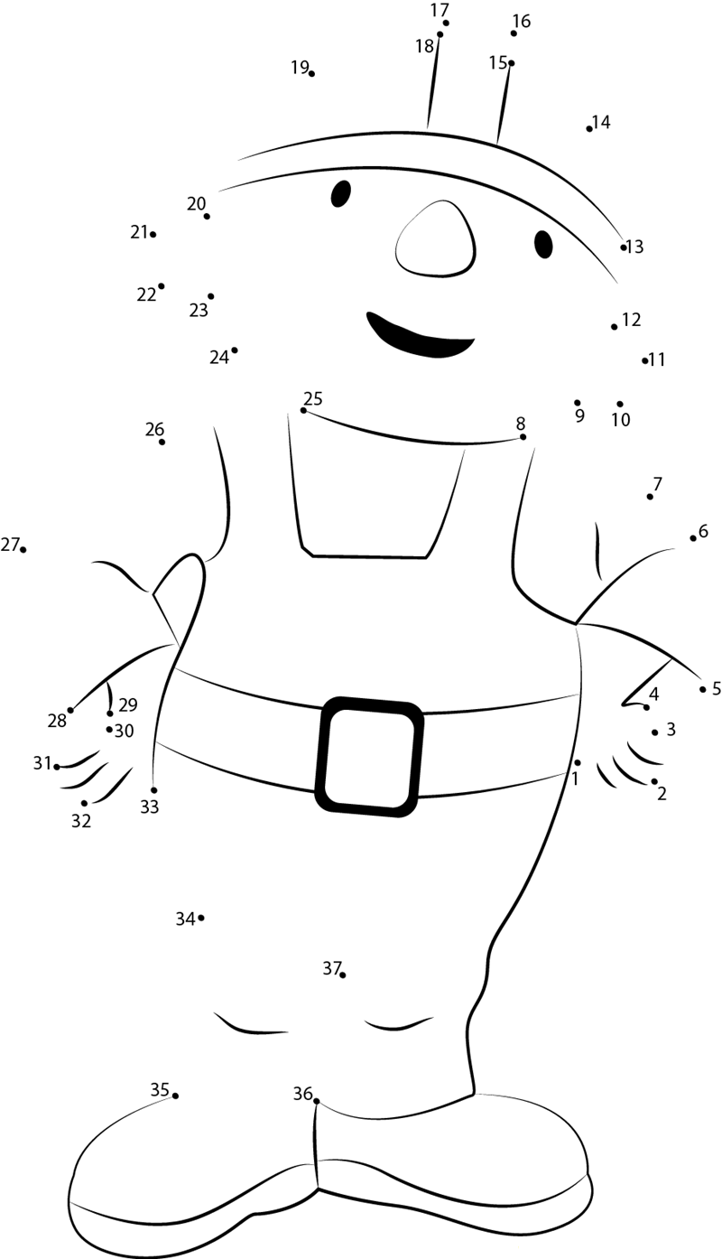 Happy Bob printable dot to dot worksheet