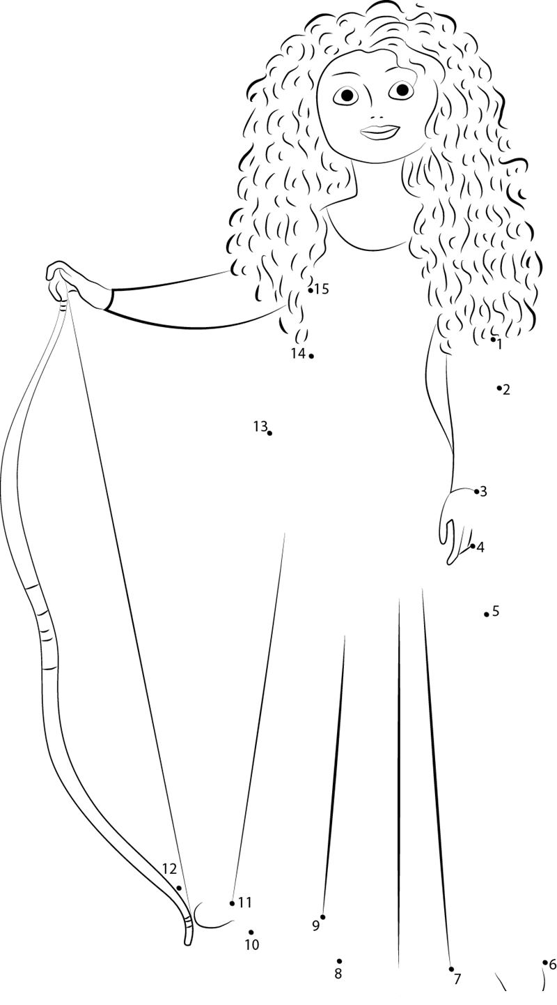 Merida printable dot to dot worksheet