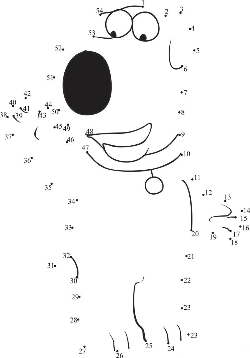 Brian Griffin printable dot to dot worksheet