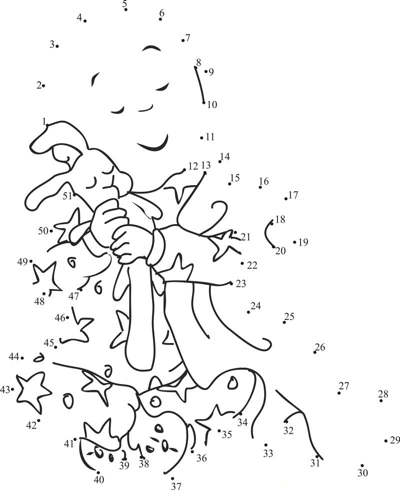 Caillou Dreamy Love printable dot to dot worksheet