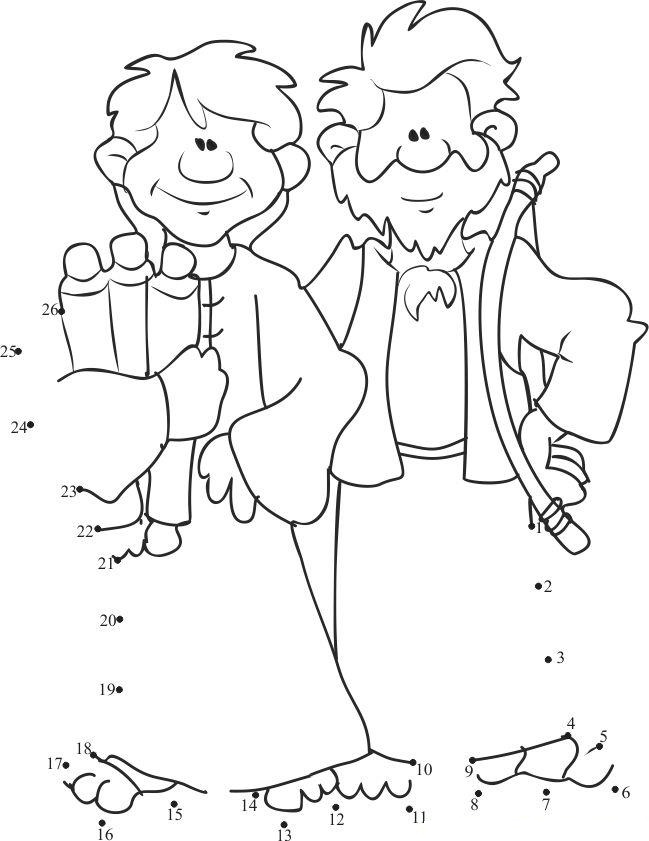 Cain And Abel Two Brothers printable dot to dot worksheet