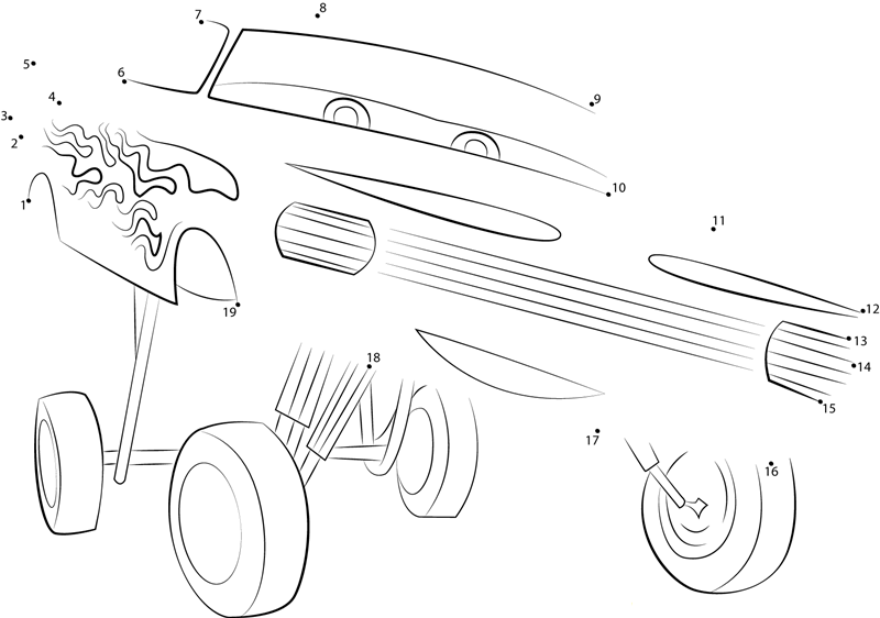 Disney Cars Ramone printable dot to dot worksheet