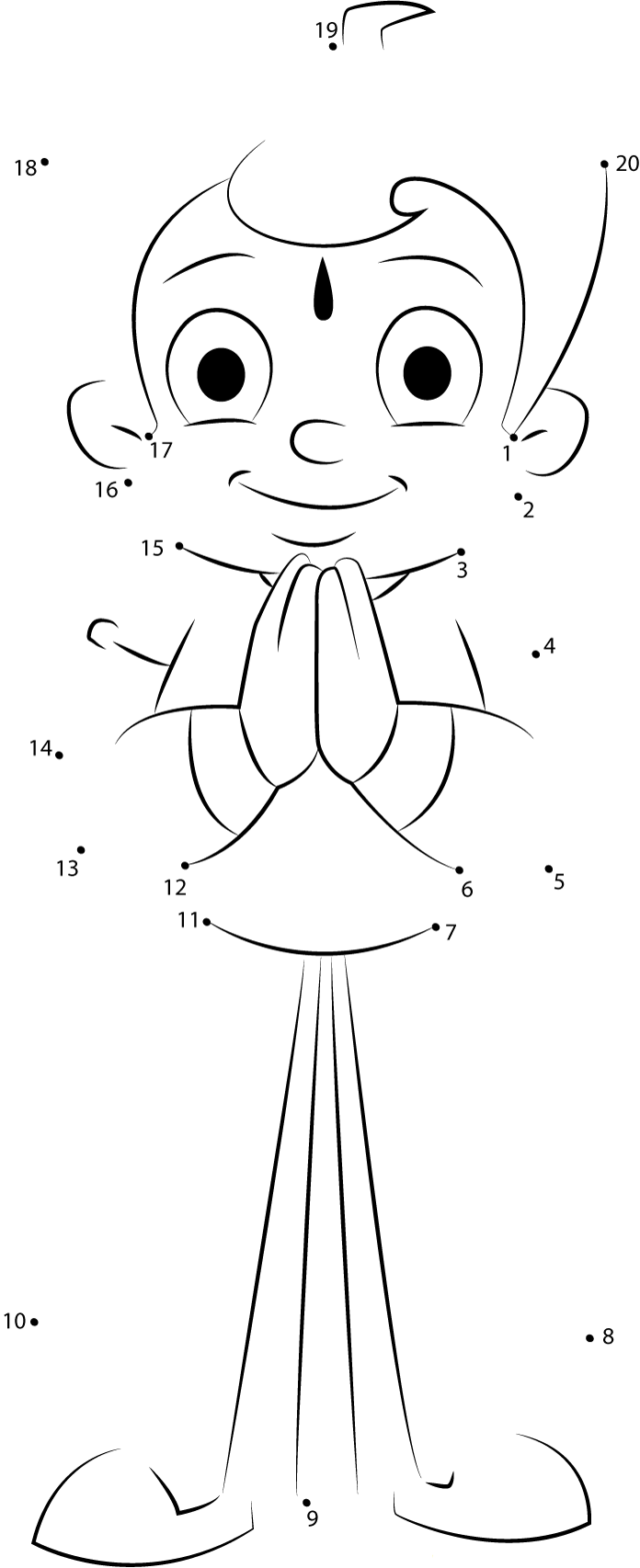 Namaste printable dot to dot worksheet