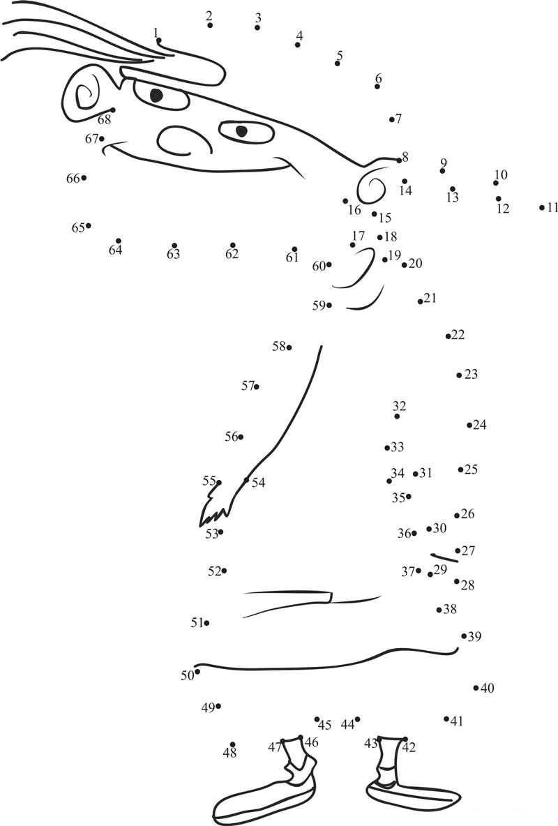 Ed Edd And Eddy With Kevin printable dot to dot worksheet