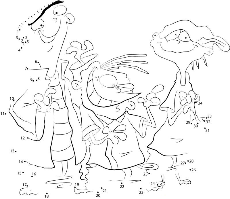 Edd N Eddy printable dot to dot worksheet