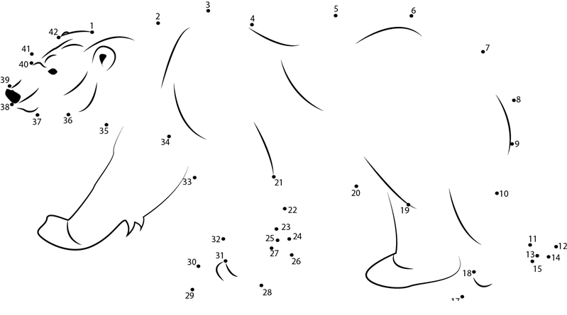 Polar Bear dot to dot worksheets