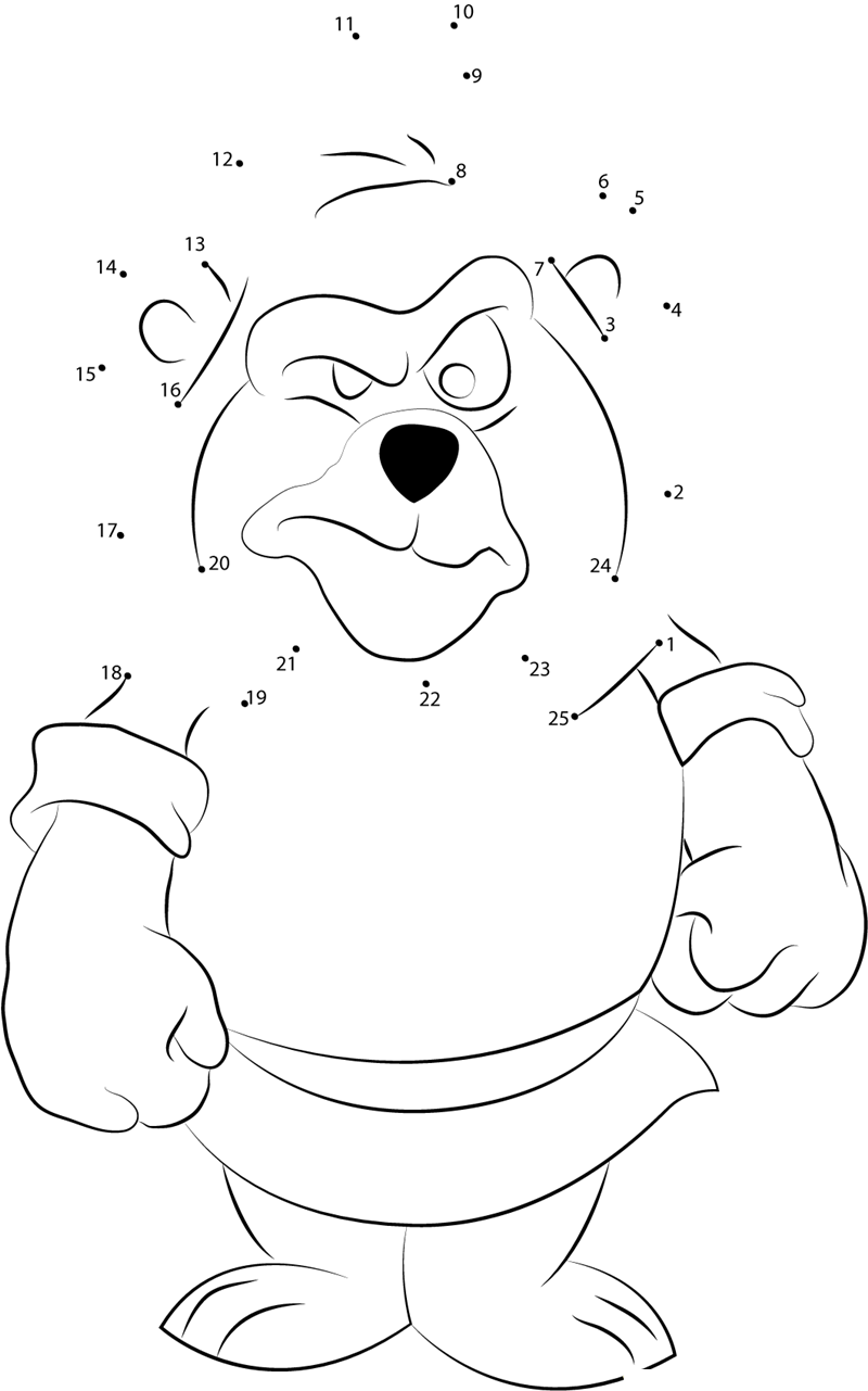 Gruffi Gummi printable dot to dot worksheet