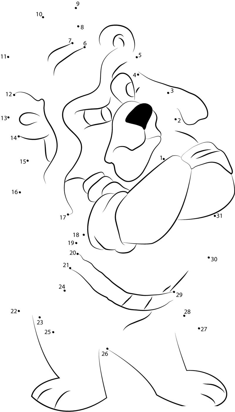 Gruffi Looking Something printable dot to dot worksheet