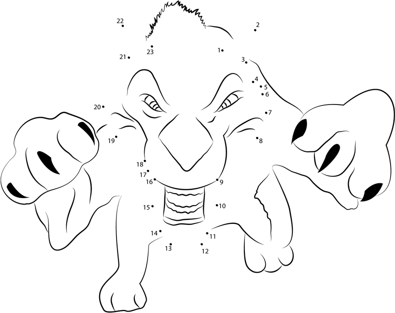 Diego Attacking printable dot to dot worksheet