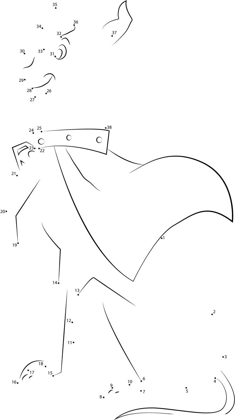 Krypto Walking printable dot to dot worksheet