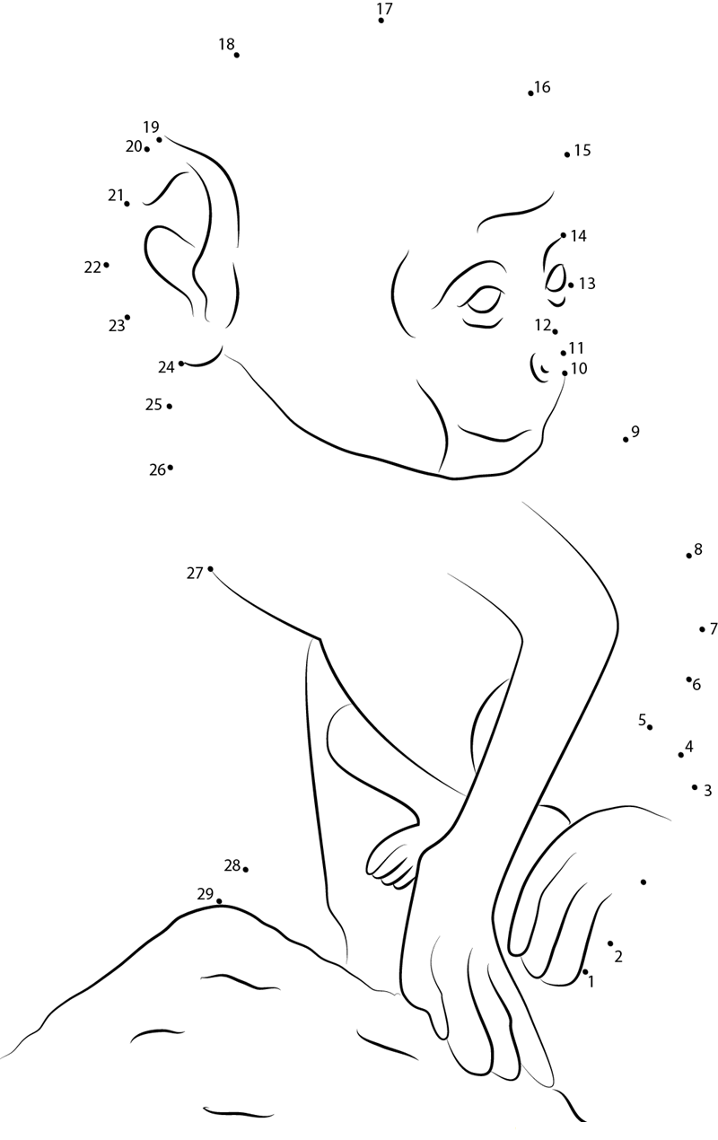 Monkey Son dot to dot worksheets