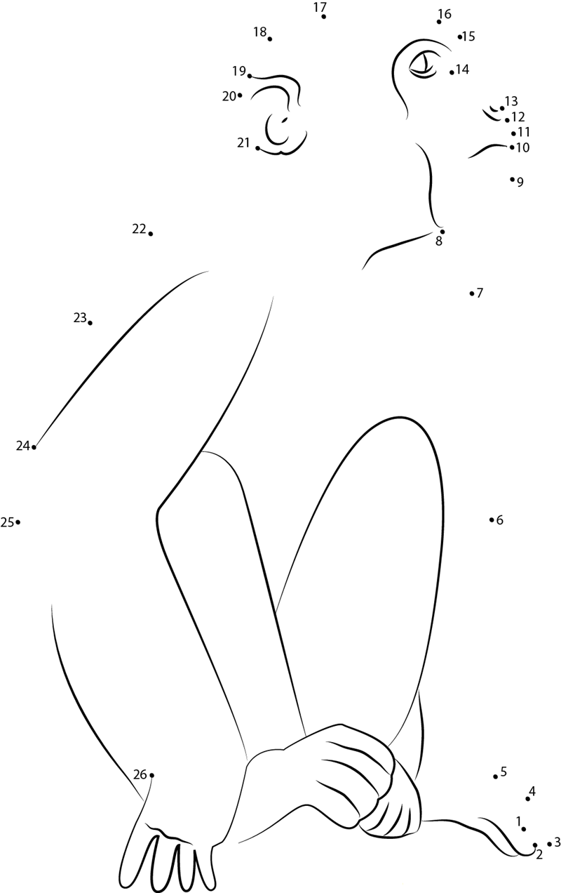 Monkey Stop dot to dot worksheets