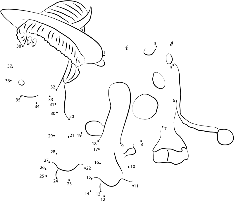 Ermintrude The Cow printable dot to dot worksheet