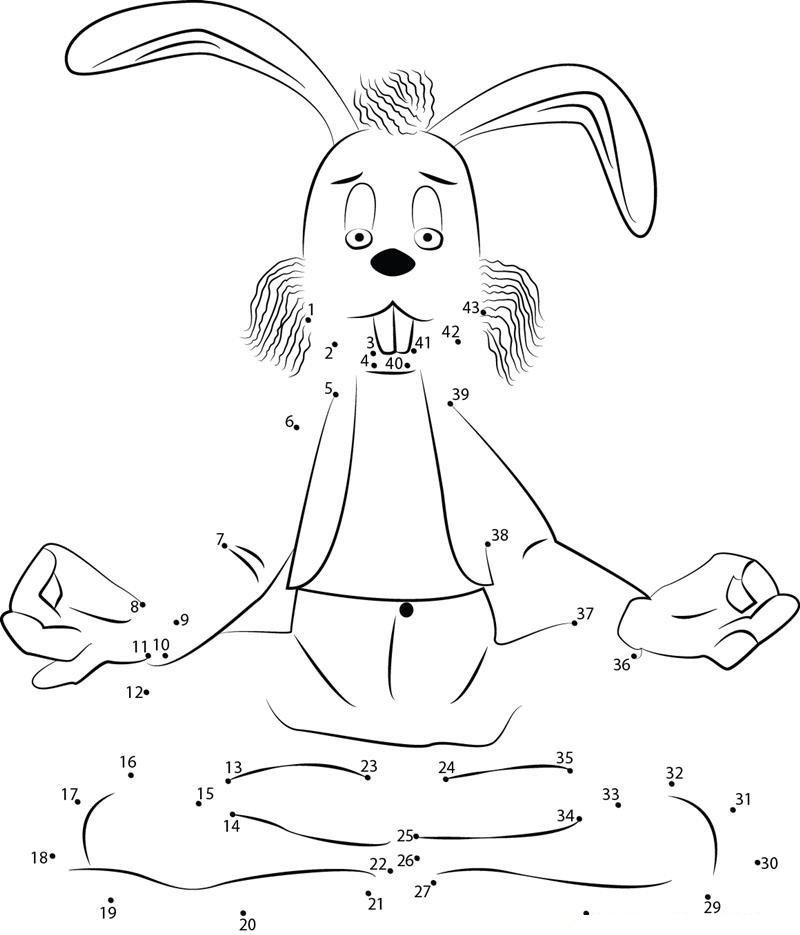 Magic Roundabout Meditation printable dot to dot worksheet