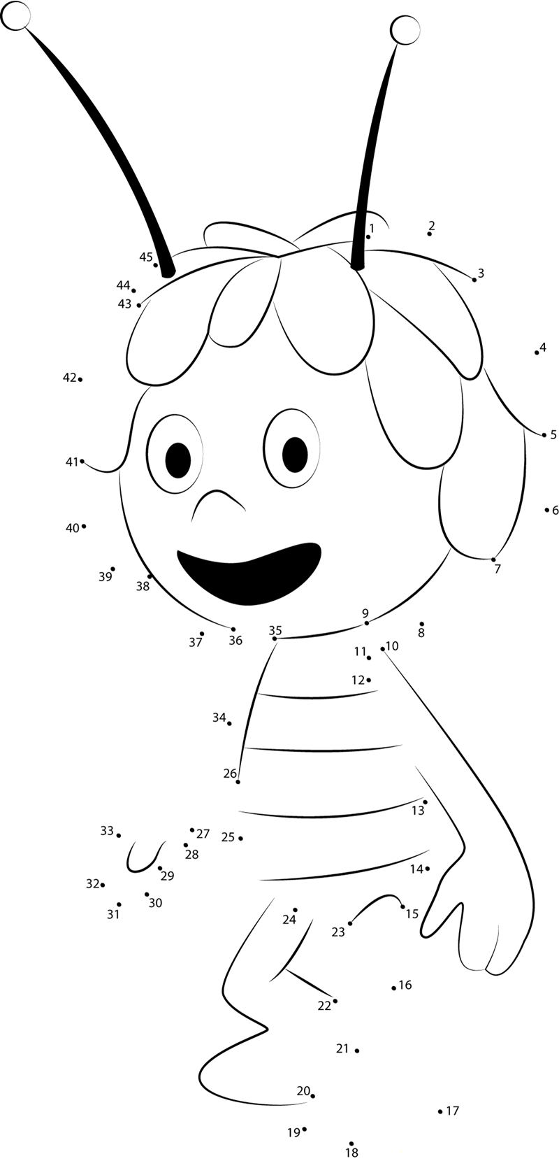 Maya Walking printable dot to dot worksheet