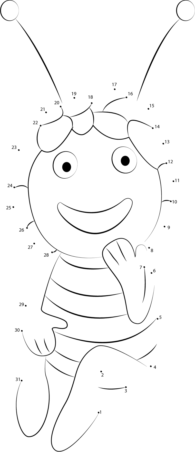 Pretty Maya printable dot to dot worksheet