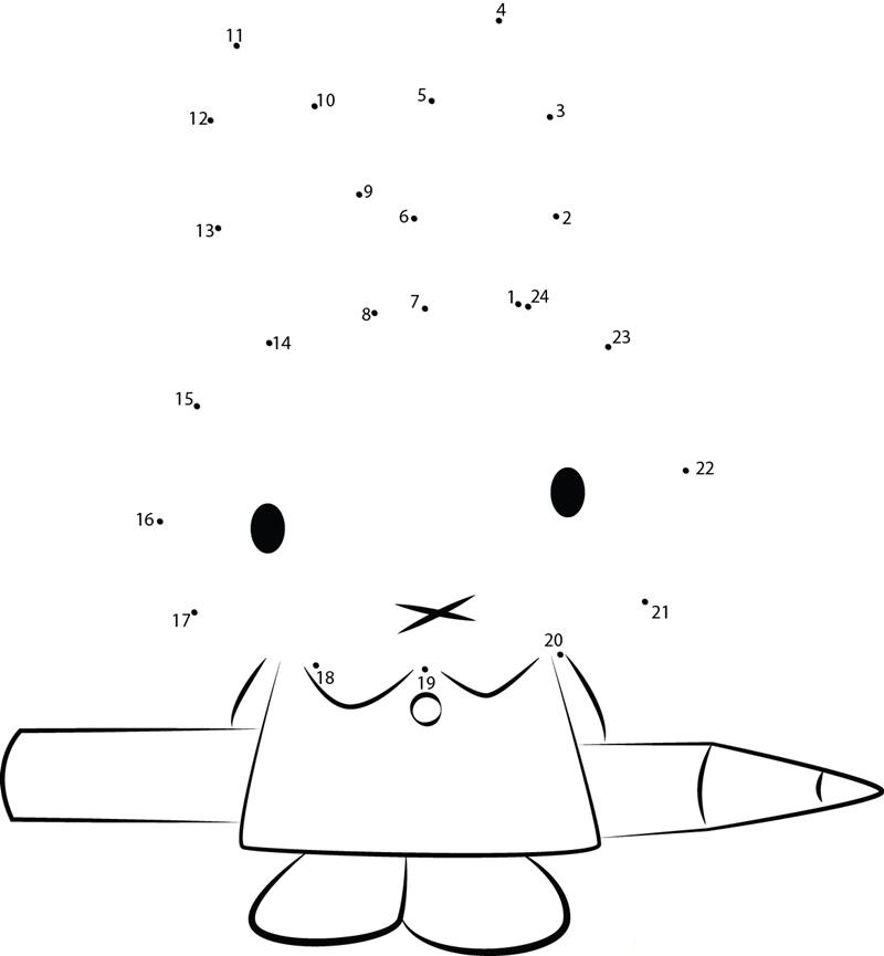 Miffy printable dot to dot worksheet