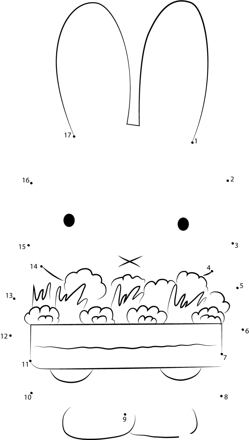 Miffy Says I Love You dot to dot worksheets