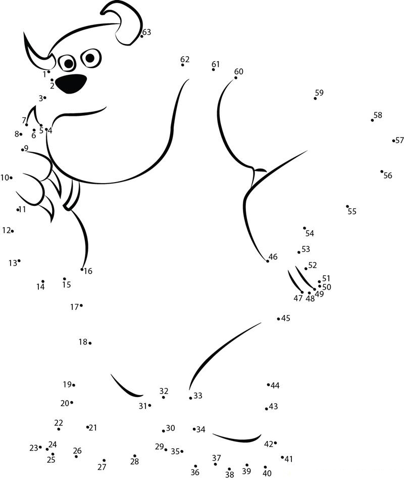 Rowdy Monsters Inc dot to dot worksheets