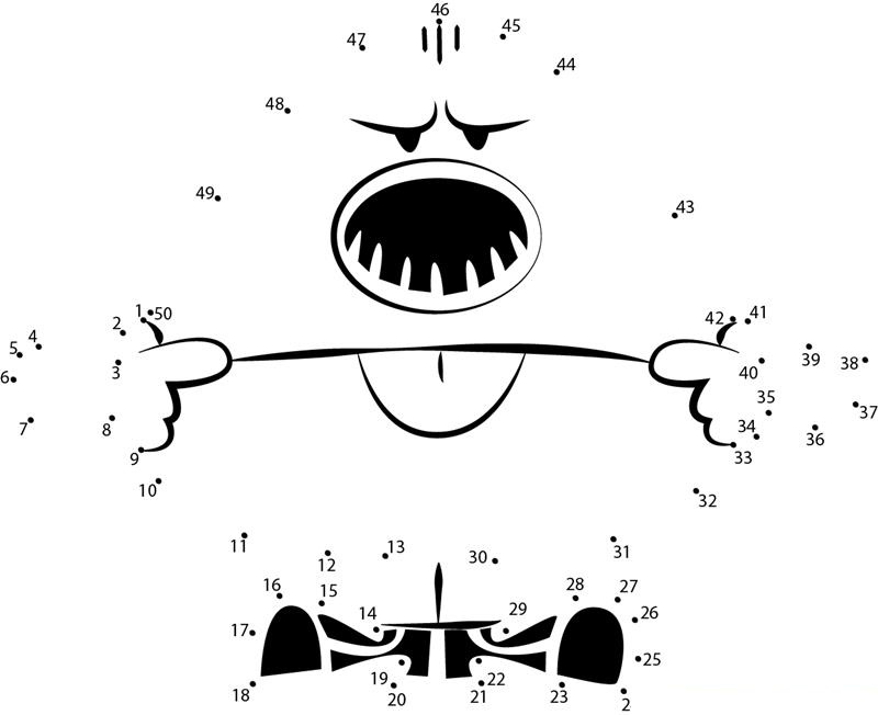 Mr Men Grumpy dot to dot worksheets