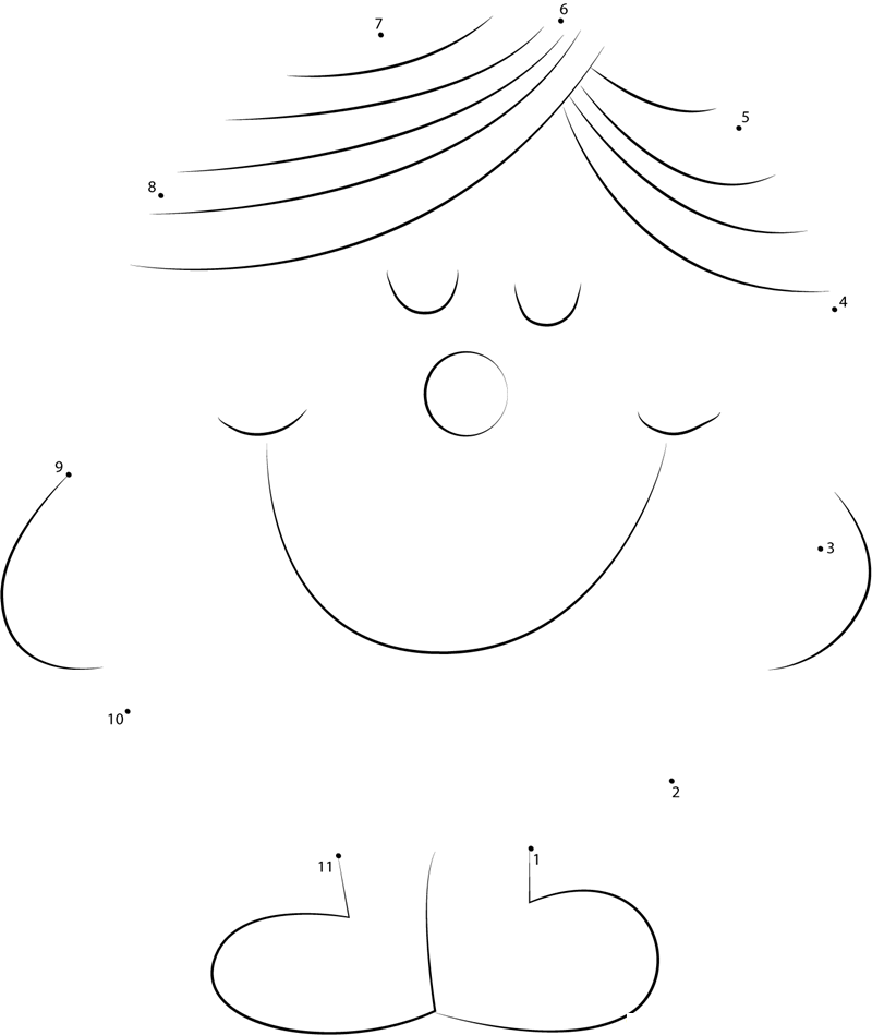 Sleeping printable dot to dot worksheet