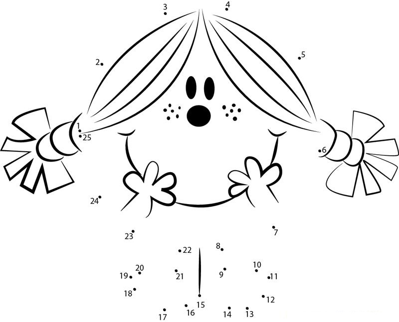 Sweet Face dot to dot worksheets