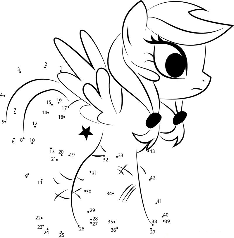 Pegasus printable dot to dot worksheet