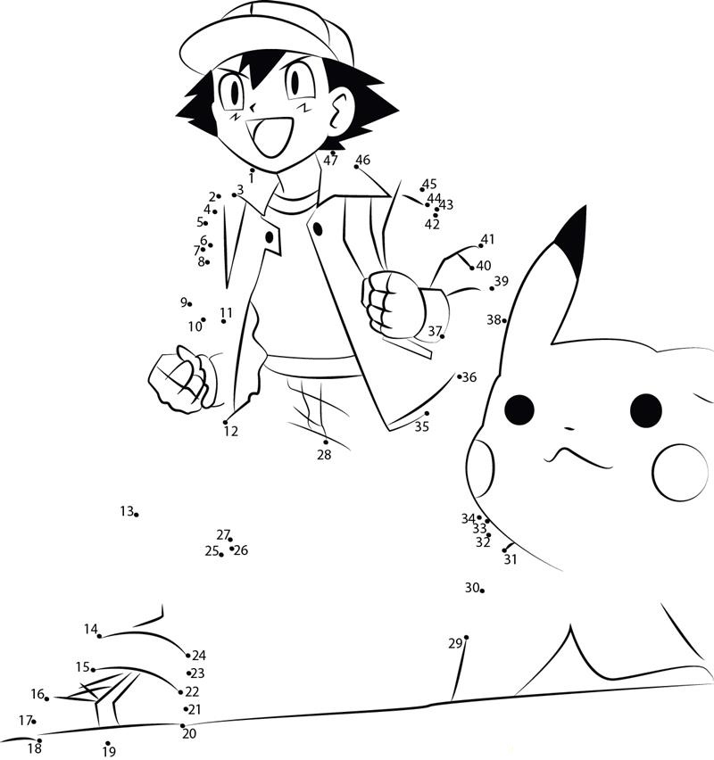 Great Pokemon dot to dot worksheets