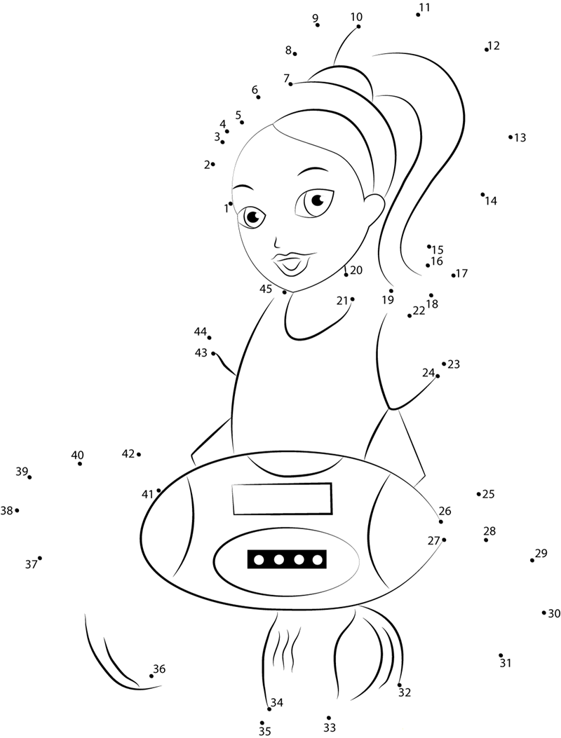 Polly Pocket Listing A Music printable dot to dot worksheet