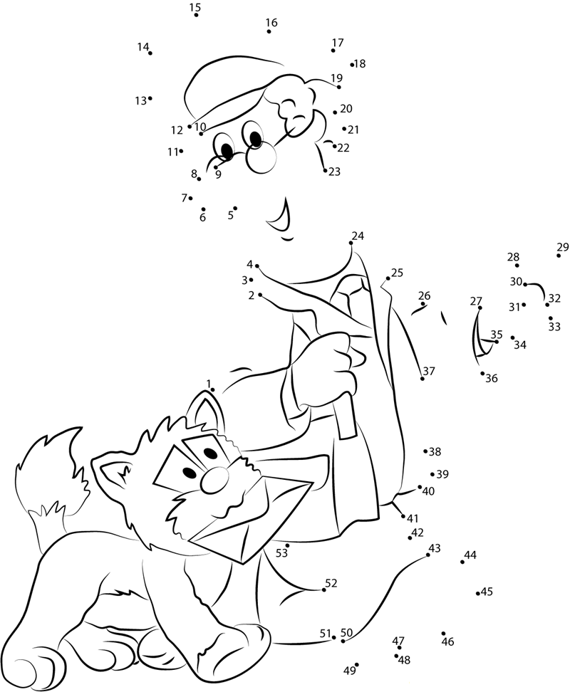 Postman Pat And Jess dot to dot worksheets