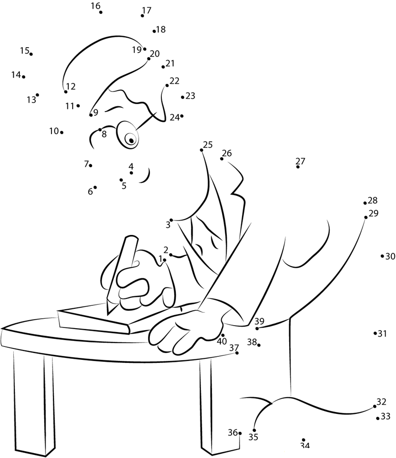 Postman Pat Writing printable dot to dot worksheet