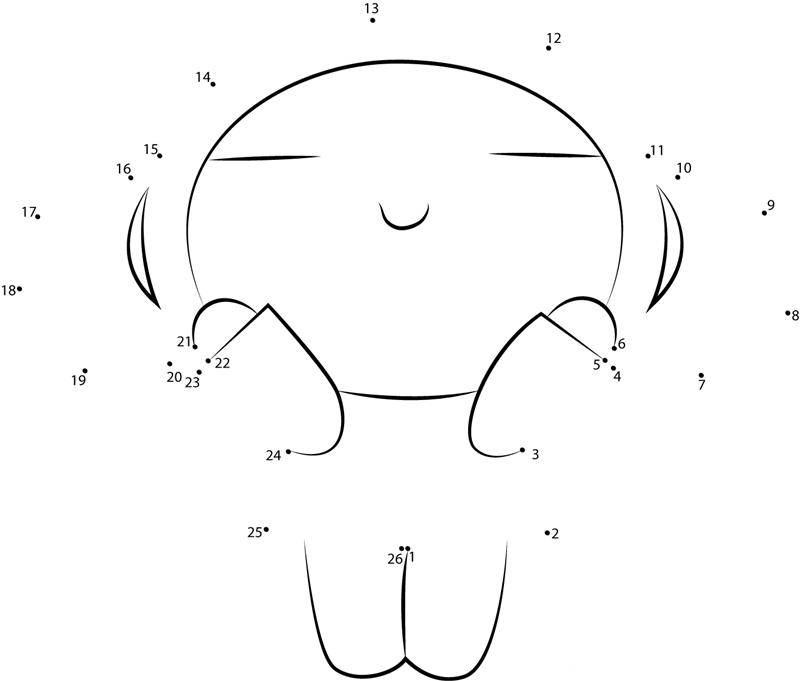 Pucca Oosphi dot to dot worksheets